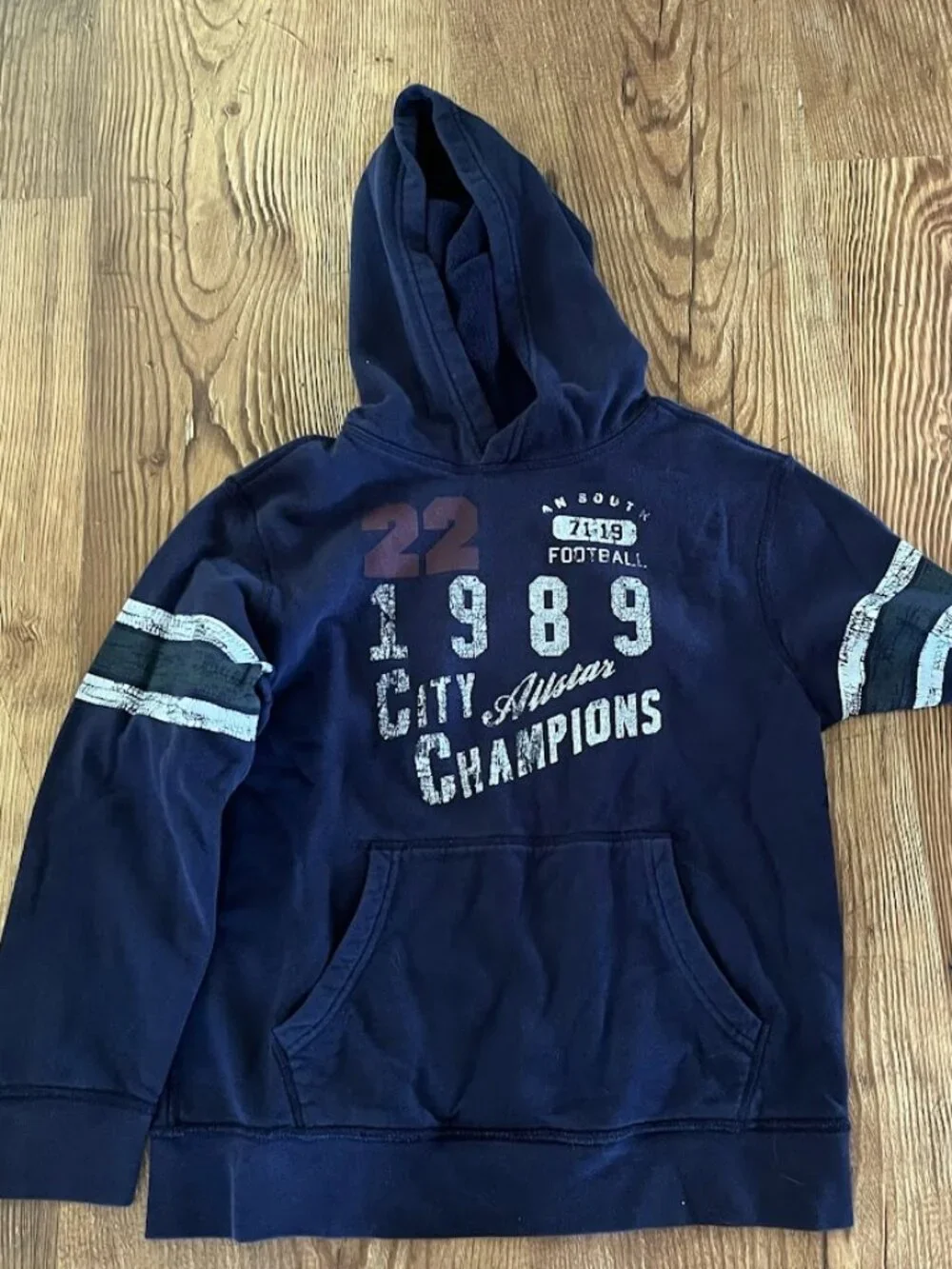 Children's Place Football Champions Hoodie, Blue, Youth Large (10/12)